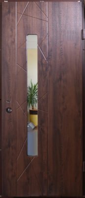 LAUKO DURYS MAGDA T2-129ST 85D SU STIKLU BRONZINIS ĄŽUOLAS