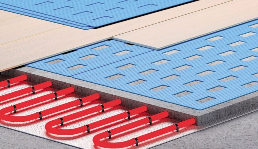 Impreksta paklotai šildomoms grindims